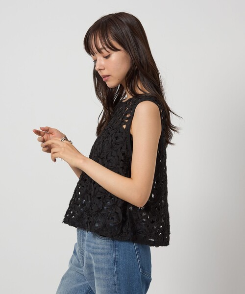 ＜EMMEL REFINES＞EM フラワーテープ シシュウ ブラウス UNITED ARROWS green label relaxing｜<EMMEL REFINES>EM