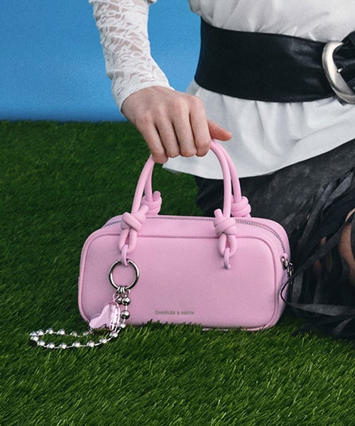 CHARLES & KEITH◆Sammie ノットハンドルボックスバッグ◆送料込 CHARLES ＆ KEITH ハンドバッグ Sammie サミー ノットハンドル
