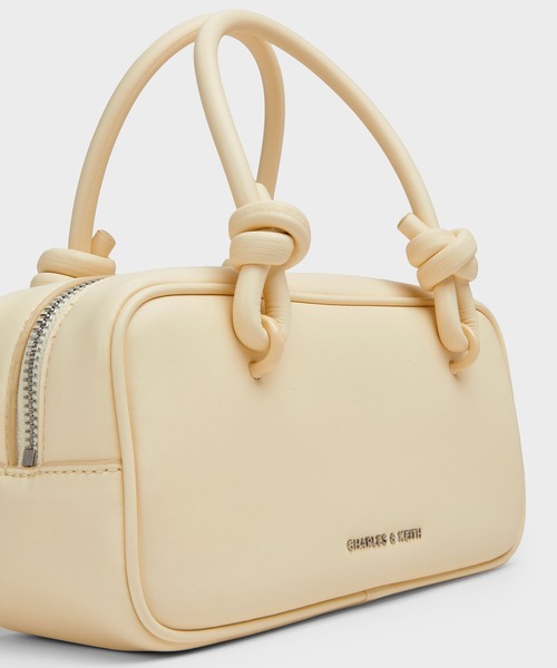 CHARLES & KEITH◆Sammie ノットハンドル ロングバッグ◆送料込 CHARLES ＆ KEITH トートバッグ Sammie サミーキャンバスノット
