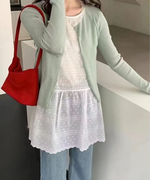 HEILIS チュニック コットンチュニックワンピース/ノースリー部