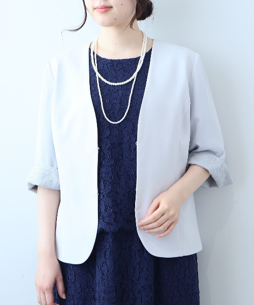 fleur by mint breeze ジャケット ノーカラージャケット 「L〜5L
