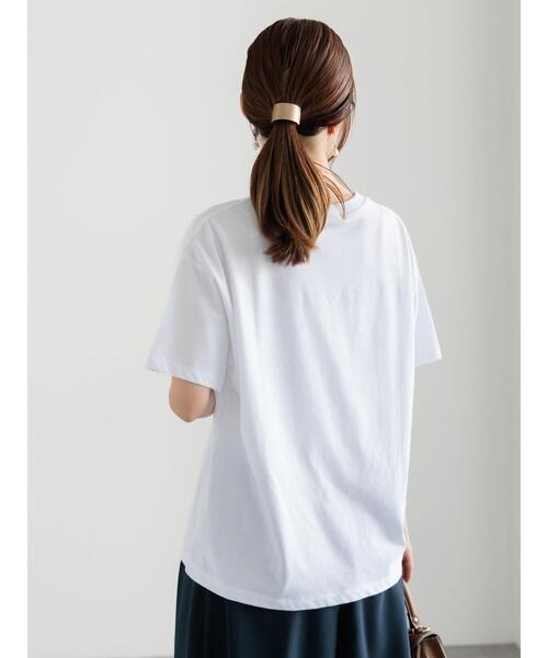 tシャツ ラインストーン MK サークル ロゴ Tシャツ レディース Te chichi tシャツ ラインストーンサークルロゴTシャツ