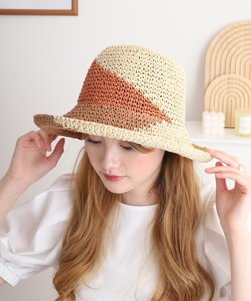 帽子 ハット ペーパークロシェ キャペリンハット レディース クーポン対象 Chapeaugraphy シャポーグラフィー ペーパーブレード キャペリンハット 50127 レディース 2026ss新作 春夏 Piu di aranciato ピウディアランチェート