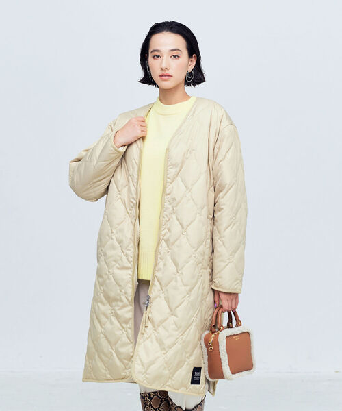 「TAION」 ダウンコート FREE ブラック レディース_画像7