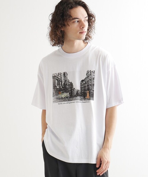 tk.TAKEO KIKUCHI（ティーケータケオキクチ） tシャツ フォトプリント
