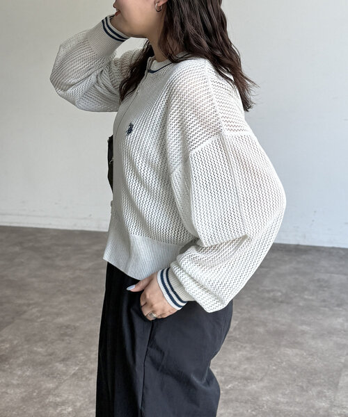 U.S. POLO ASSN. カーディガン 「U.S. ASSN.」クルーネック