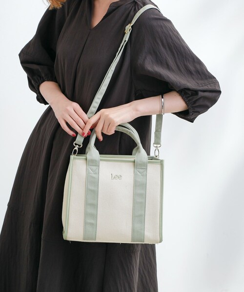 Lee トートバッグ 「Lee別注」パイピングスクエア2WAYトート