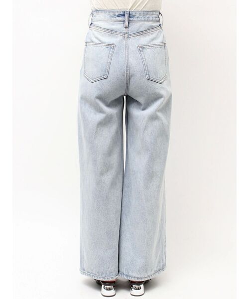 LAGUNAMOON LMロゴワイドデニムパンツ Sサイズ　ライトブルー LAGUNAMOON（ラグナムーン） ワイドパンツ ジーンズ デニム デニム
