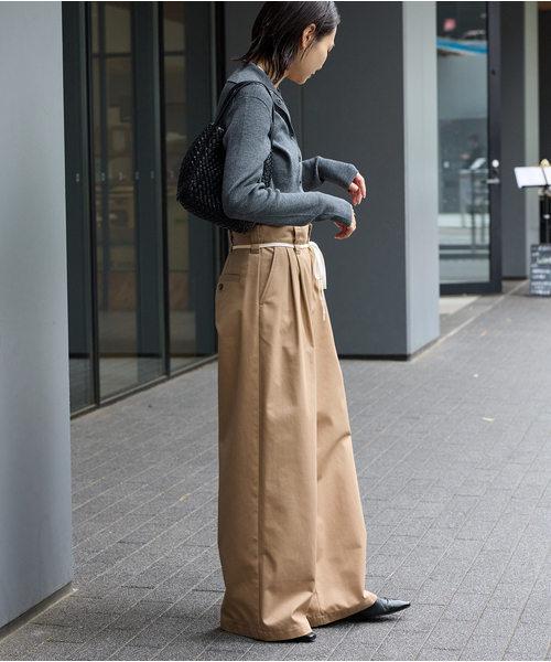 大学生 割引 JOURNAL レディース TCチノワイドパンツ チノパン STANDARD パンツ