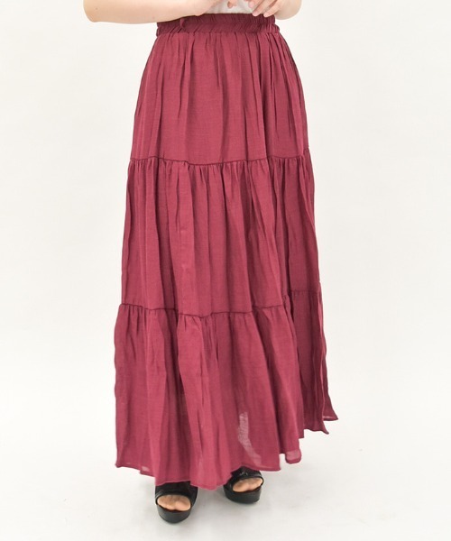 axes femme（アクシーズ ファム） スカート ティアードロングスカート