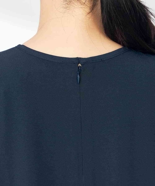 ワンピース 「洗える/ストレッチ」ベルト付フロントプリーツワンピースの画像