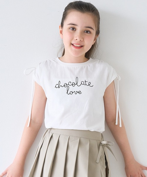 coca（コカ） tシャツ キッズ 肩リボントップス キッズ 子供服 女の子 