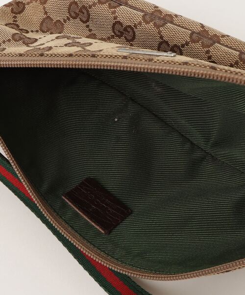 GUCCI 「GUCCI」 シェリーライン アクセサリーポーチ - ブラウン