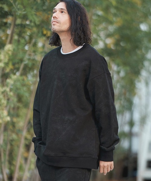 人気定番， 爆買い 「CAMBIO」 スウェットカットソー M ブラック メンズ