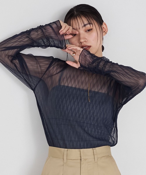 forksy.（フォルクシー） tシャツ 「forksy.」プリーツシアー 