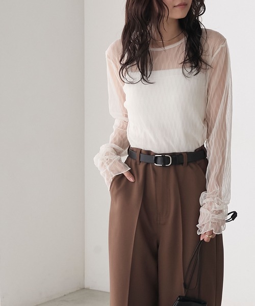 forksy.（フォルクシー） tシャツ 「forksy.」プリーツシアー
