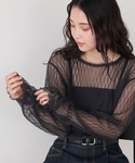 tシャツ 「forksy.」プリーツシアーシャ...の詳細画像1