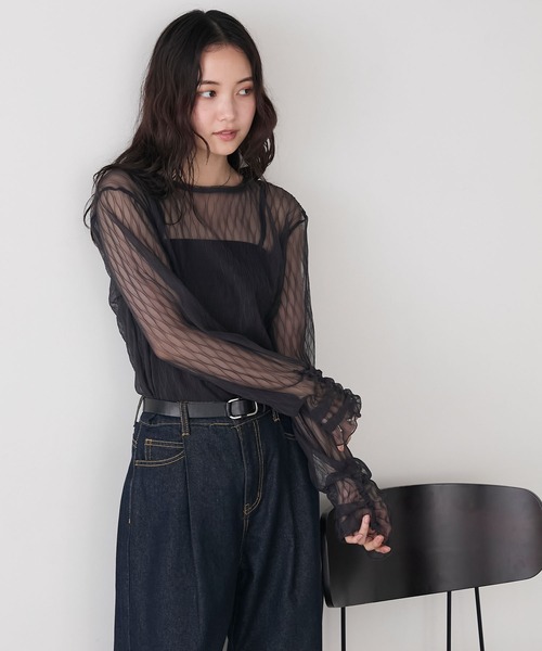 forksy.（フォルクシー） tシャツ 「forksy.」プリーツシアー