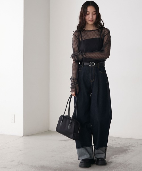 forksy.（フォルクシー） tシャツ 「forksy.」プリーツシアー