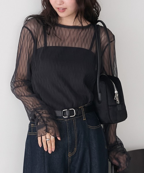 forksy.（フォルクシー） tシャツ 「forksy.」プリーツシアー