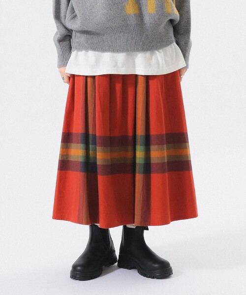BEAMS BOY スカート ビッグ タータン : ZOZOTOWN Yahoo!店
