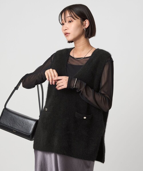 ヘアリー ニット ベスト ヘアリー ニット ベスト（ベスト）｜green label relaxing（グリーン