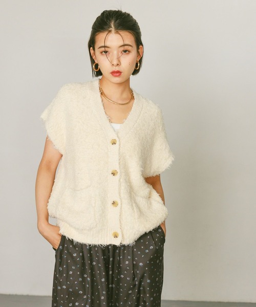 BAYFLOW ベスト ジレ 「ロングシーズン活躍」シャギーニット
