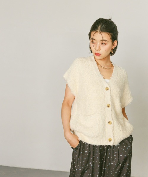 BAYFLOW ベスト ジレ 「ロングシーズン活躍」シャギーニット