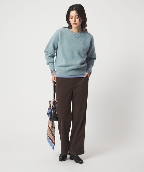 【美品】結論シリーズ　ふれてヘアリーニット　グリーンレーベル　ベージュ green label relaxing（グリーンレーベルリラクシング） ニット