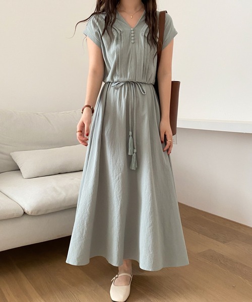 「ABITOKYO」 半袖ワンピース FREE ブラック レディース_画像4