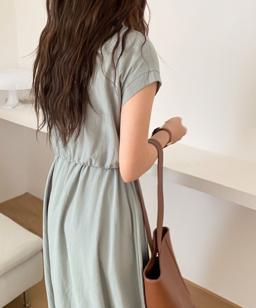 「ABITOKYO」 半袖ワンピース FREE ブラック レディース_画像5