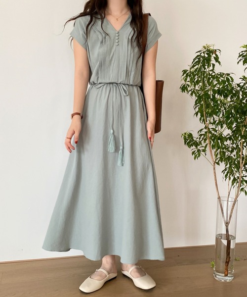 「ABITOKYO」 半袖ワンピース FREE ブラック レディース_画像7