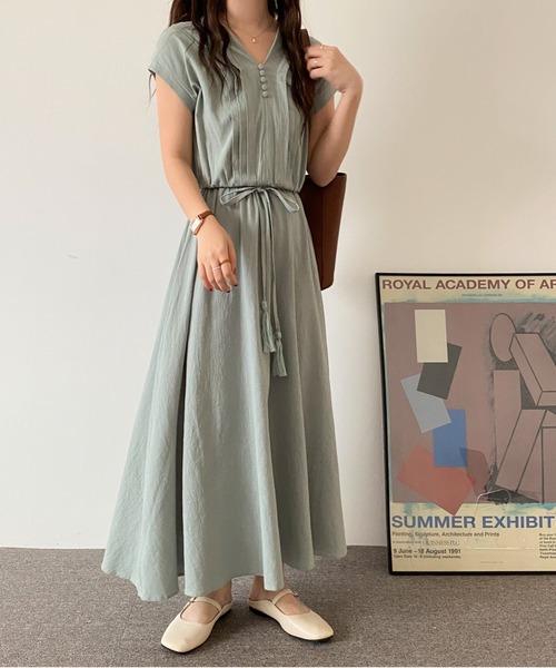 「ABITOKYO」 半袖ワンピース FREE ブラック レディース_画像8