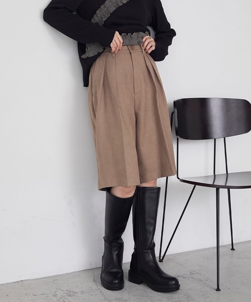 forksy.（フォルクシー） パンツ 「forksy.」ツータックワイドハーフ