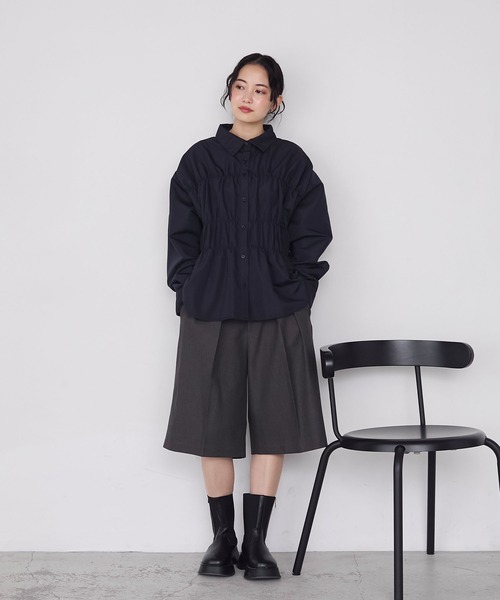 forksy.（フォルクシー） パンツ 「forksy.」ツータックワイドハーフ