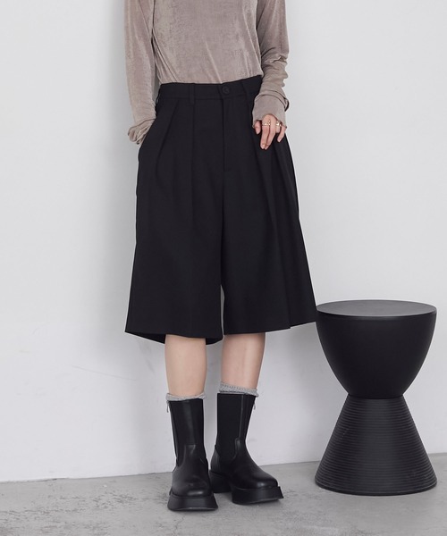 forksy.（フォルクシー） パンツ 「forksy.」ツータックワイドハーフ