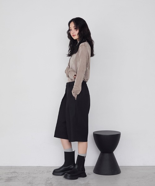 forksy.（フォルクシー） パンツ 「forksy.」ツータックワイドハーフ