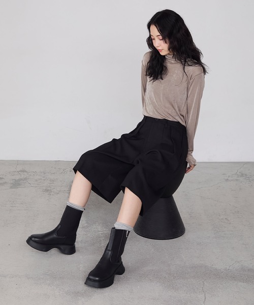 forksy.（フォルクシー） パンツ 「forksy.」ツータックワイドハーフ