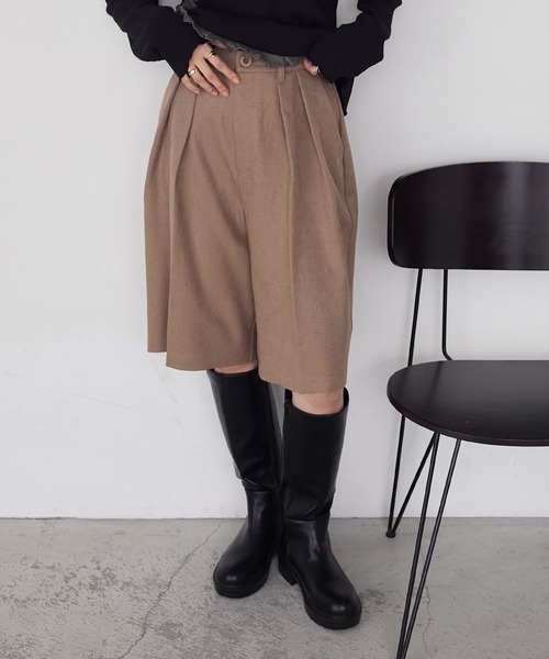 forksy.（フォルクシー） パンツ 「forksy.」ツータックワイドハーフ