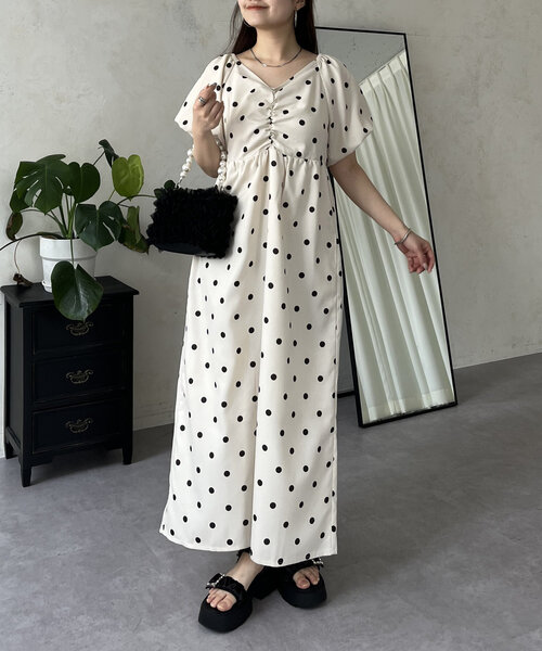 「prose verse」 半袖ワンピース MEDIUM ブラック系その他 レディース_画像2