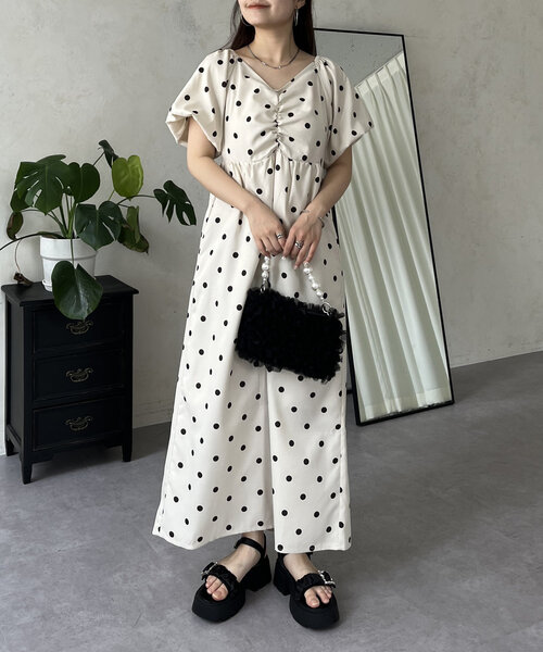 「prose verse」 半袖ワンピース MEDIUM ブラック系その他 レディース_画像3