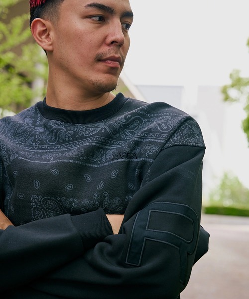 RVCA（ルーカ） トレーナー スウェット メンズ FADE BACK SIDE ARCH