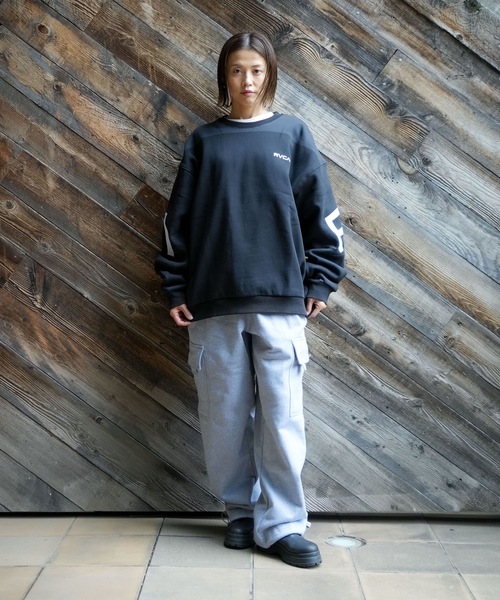 RVCA（ルーカ） トレーナー スウェット メンズ FADE BACK SIDE ARCH