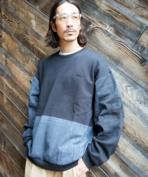 RVCA（ルーカ） トレーナー スウェット メンズ FADE BACK SIDE ARCH