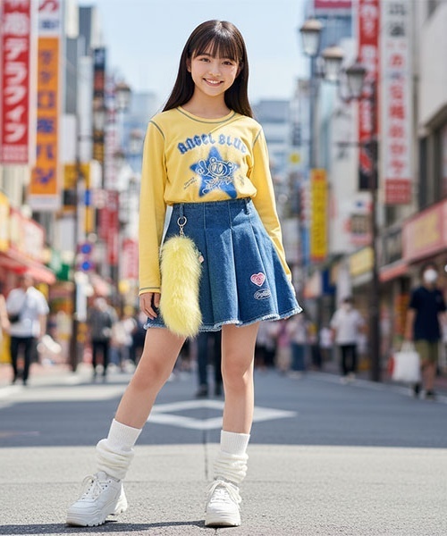 TOYウェア スカート 「エンジェルブルー」ナカムラくん柄/デニム