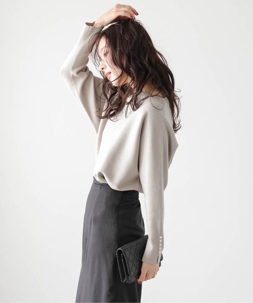 「SUGAR BISKET」 「La-gemme」長袖ニット フリー ラベンダー レディース_画像7