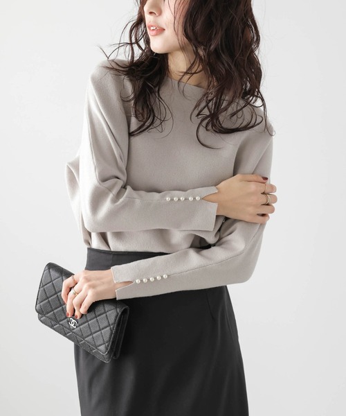 「SUGAR BISKET」 「La-gemme」長袖ニット フリー ラベンダー レディース_画像9