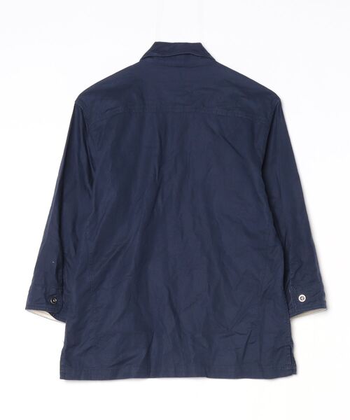 「SHIPS JET BLUE」 7分袖シャツ SMALL ネイビー メンズ_画像2