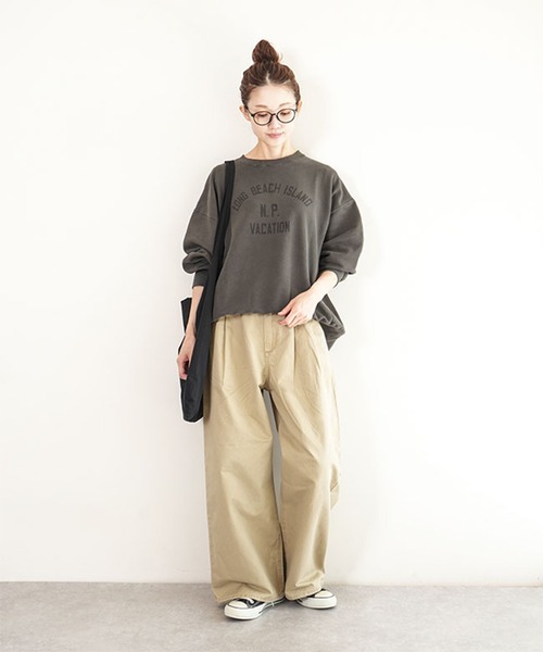 SOLAMONAT（ソラモナ） トレーナー スウェット ピグメントプリント 