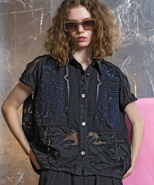 AULA AILA(アウラアイラ) レディース トップス カジュアルシャツ ROYAL FLASH｜AULA AILA/アウラアイラ/CUTWORK EMBROIDERED SHIRT